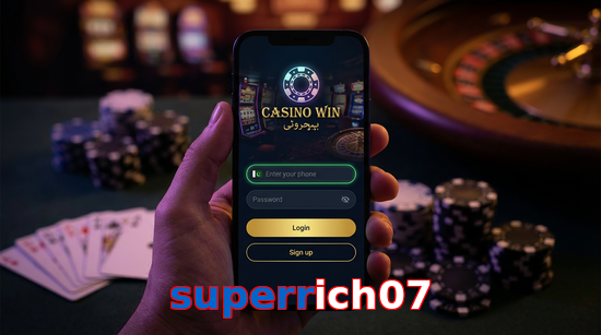 Main screen of Superrich07 login page for PK players